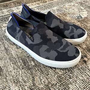 Rothys The Original Slip On Sneaker Gray Camo Women's Size 6